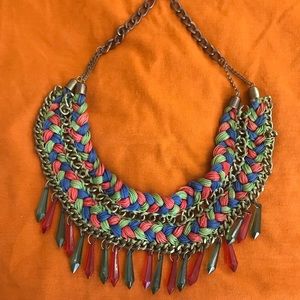 Beaded and tassels necklace